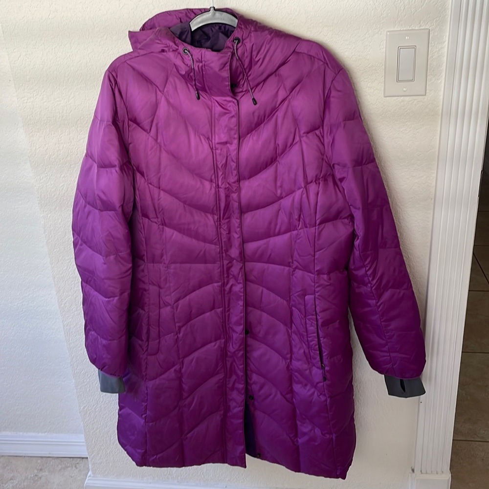 Lands End Ladies Purple Down Snow Parka